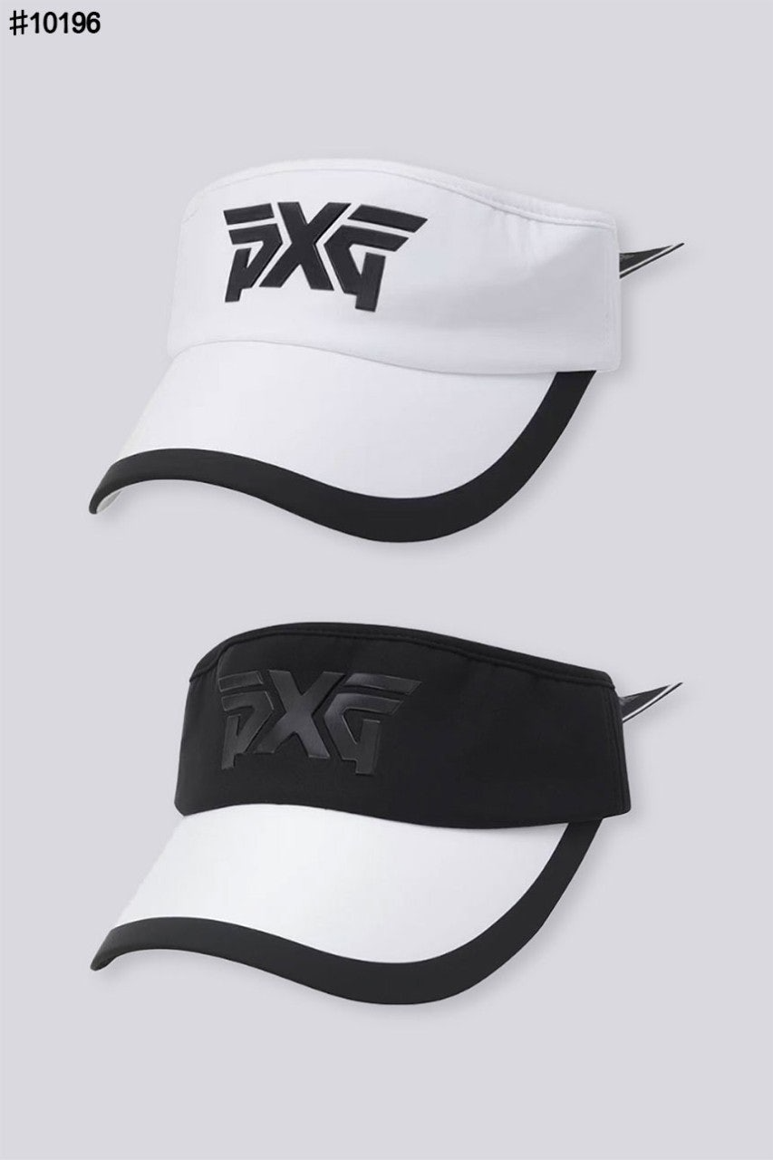 PXG-모자-국내배송 컬러 블록 와이드 바이저