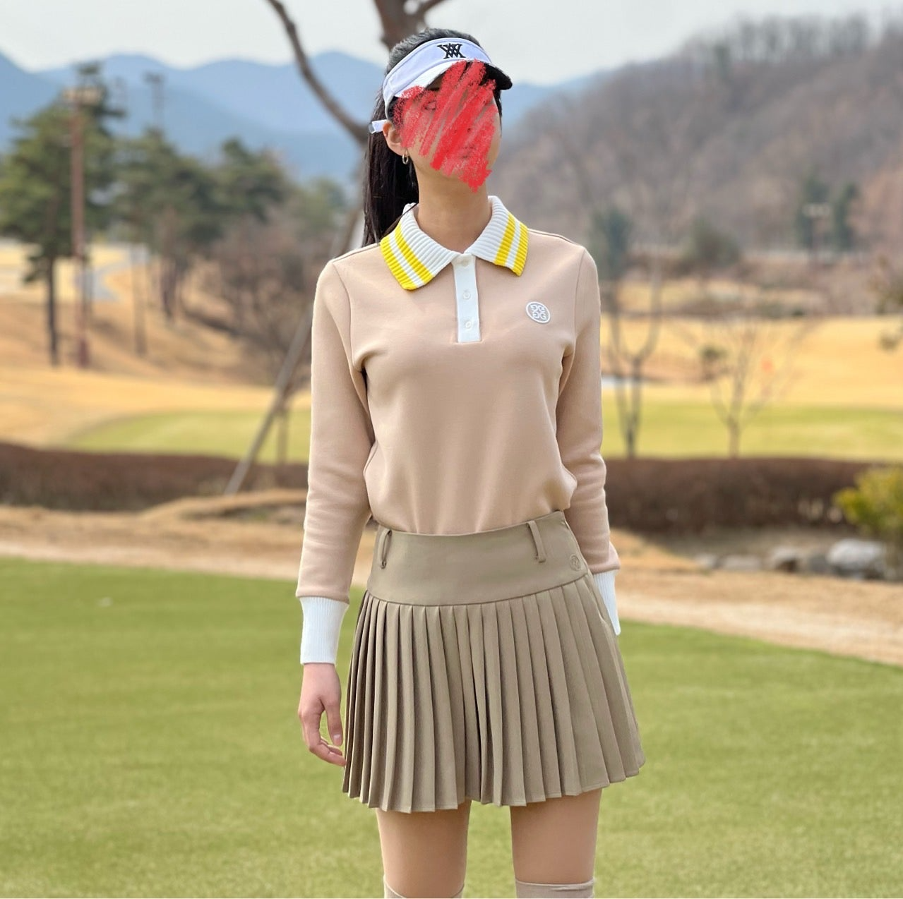 지포어-상의-국내배송 니트 카라 폴로 (WOMEN)