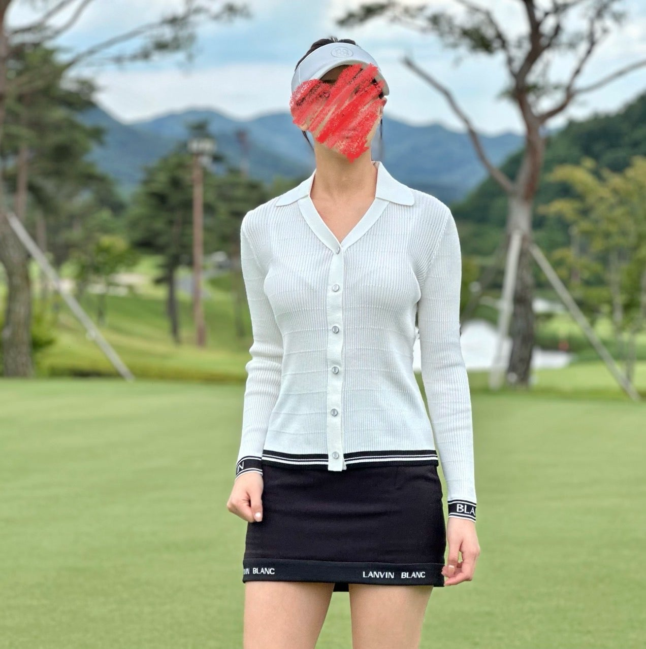 랑방블루-상의-국내배송 리브드 칼라 가디건 (WOMEN)