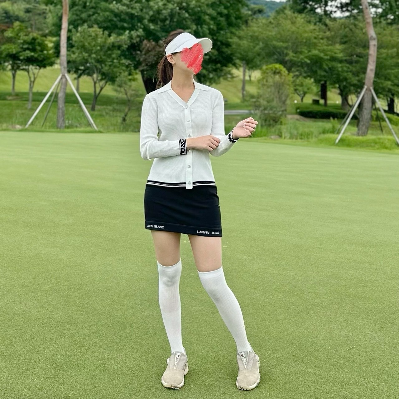 랑방블루-상의-국내배송 리브드 칼라 가디건 (WOMEN)