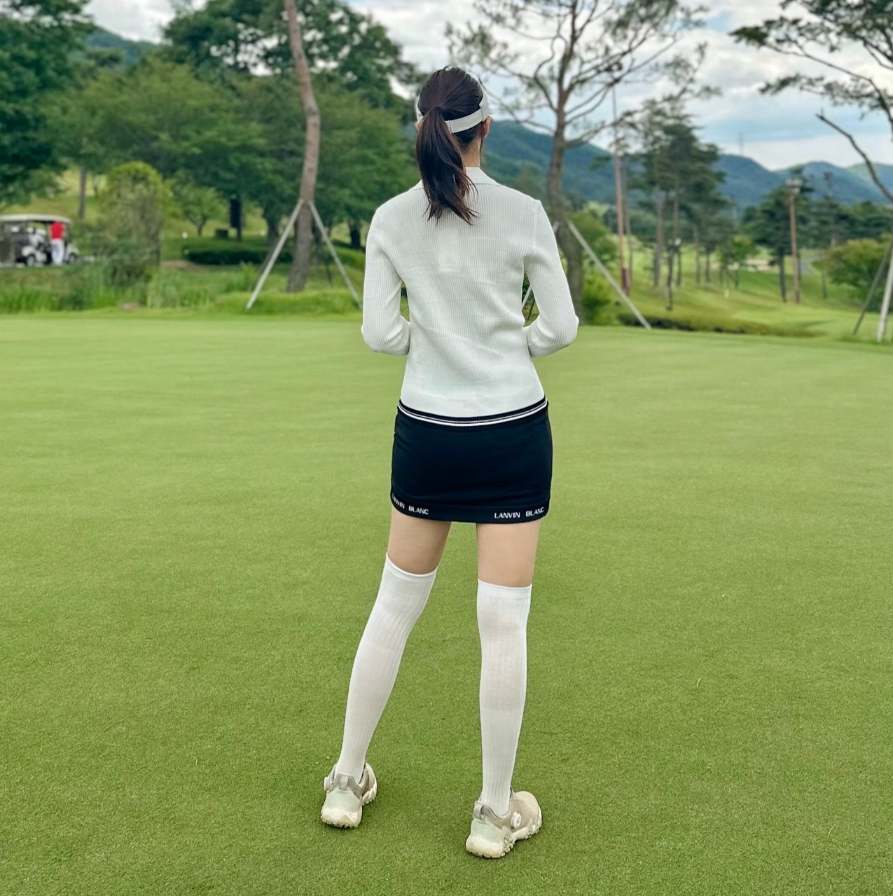 랑방블루-상의-국내배송 리브드 칼라 가디건 (WOMEN)
