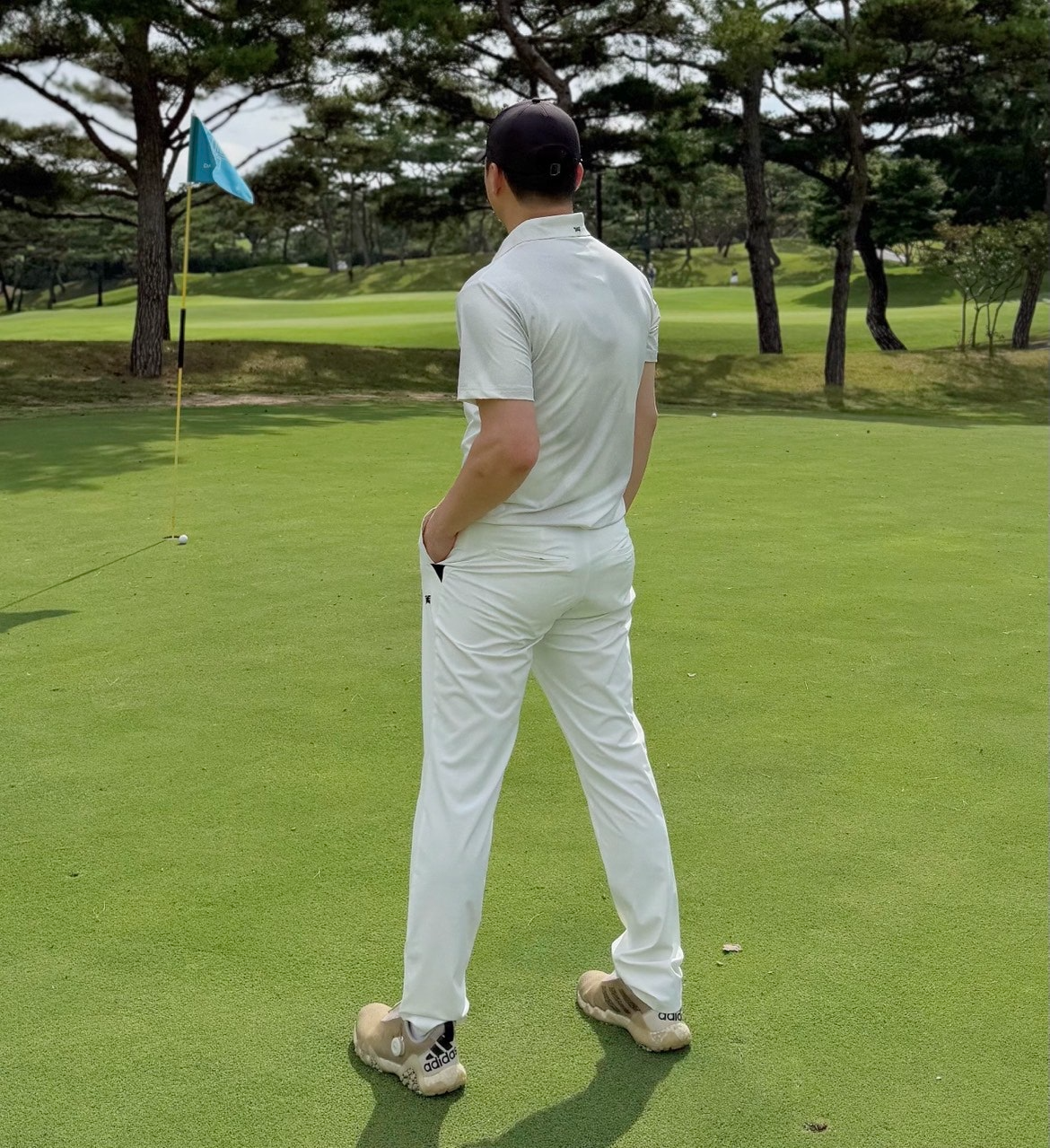 PXG-상의-국내배송 맨즈 그라데이션 패턴 카라 숏 슬리브 (MAN)