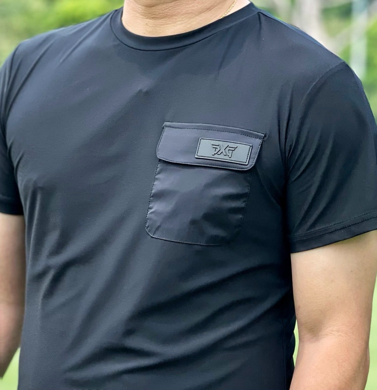 PXG-상의-국내배송 맨즈 썸머 빅로고 라운드 넥 티셔츠 ( MEN )
