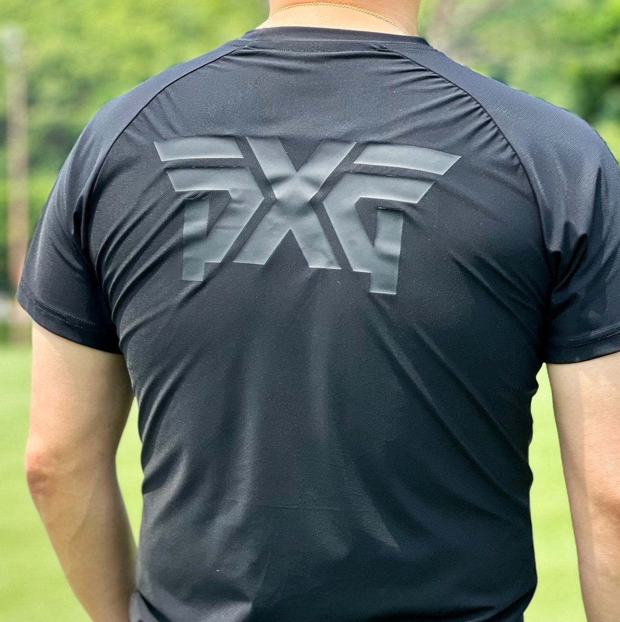PXG-상의-국내배송 맨즈 썸머 빅로고 라운드 넥 티셔츠 ( MEN )