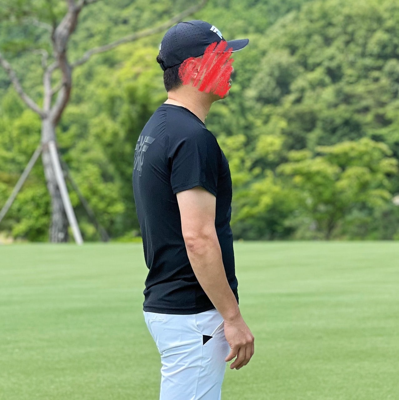 PXG-상의-국내배송 맨즈 썸머 빅로고 라운드 넥 티셔츠 ( MEN )