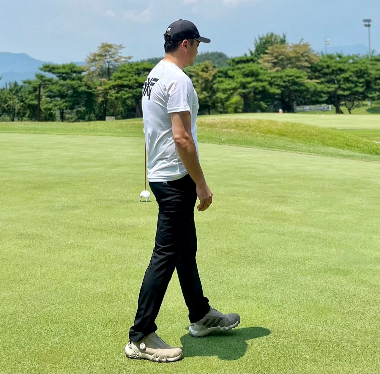 PXG-상의-국내배송 맨즈 썸머 빅로고 라운드 넥 티셔츠 ( MEN )