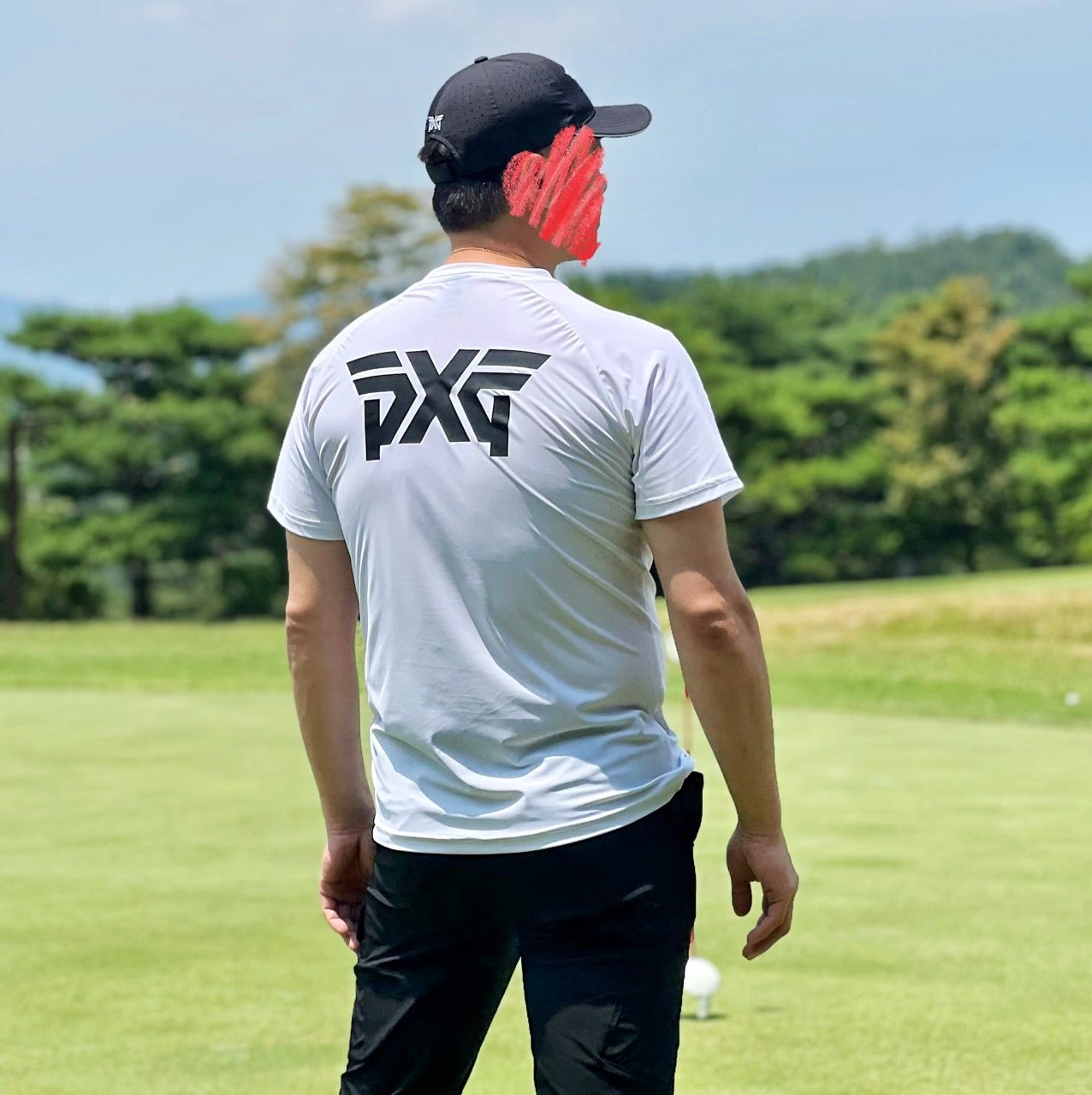 PXG-상의-국내배송 맨즈 썸머 빅로고 라운드 넥 티셔츠  ( MEN )