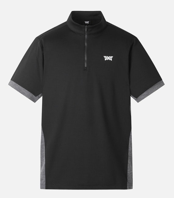 PXG-상의-국내배송 맨즈 썸머 카라 블럭 하프 집업 티셔츠 ( MEN )