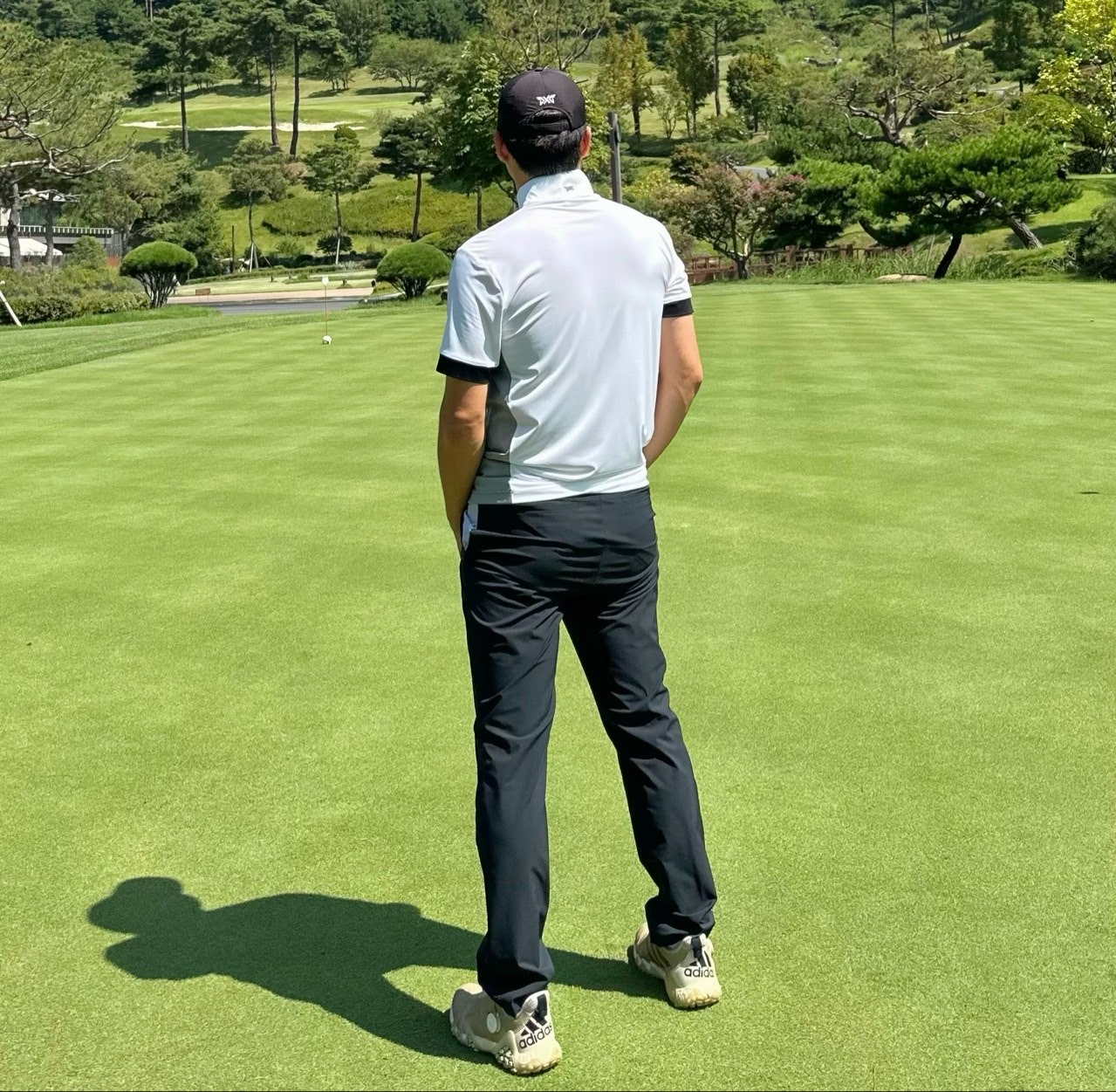 PXG-상의-국내배송 맨즈 썸머 카라 블럭 하프 집업 티셔츠 ( MEN )