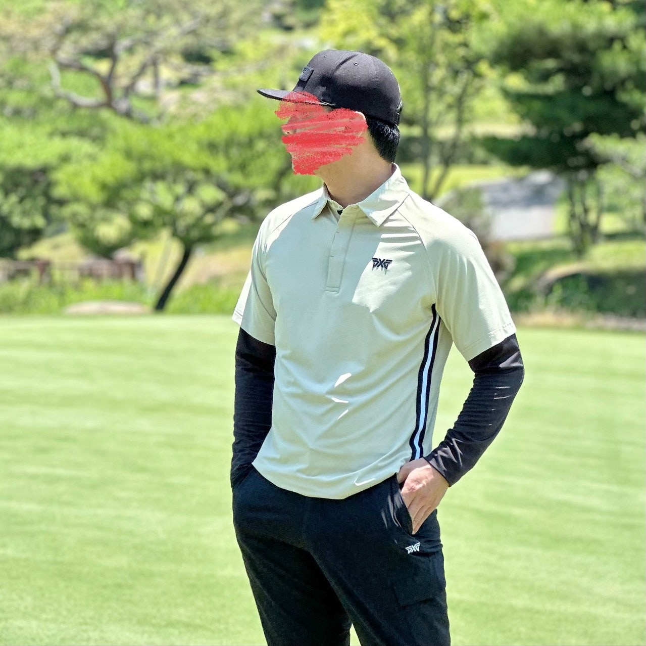 PXG-상의-국내배송 맨즈 썸머 쿨 슬리브 레이어드 카라 긴팔 티셔츠 (MAN)