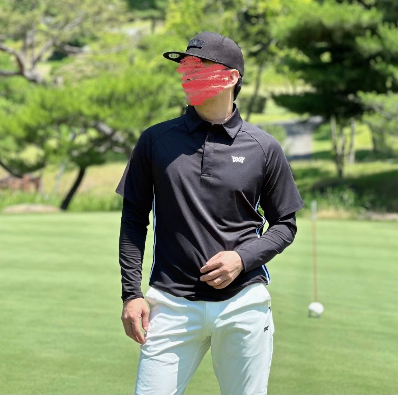 PXG-상의-국내배송 맨즈 썸머 쿨 슬리브 레이어드 카라 긴팔 티셔츠 (MAN)