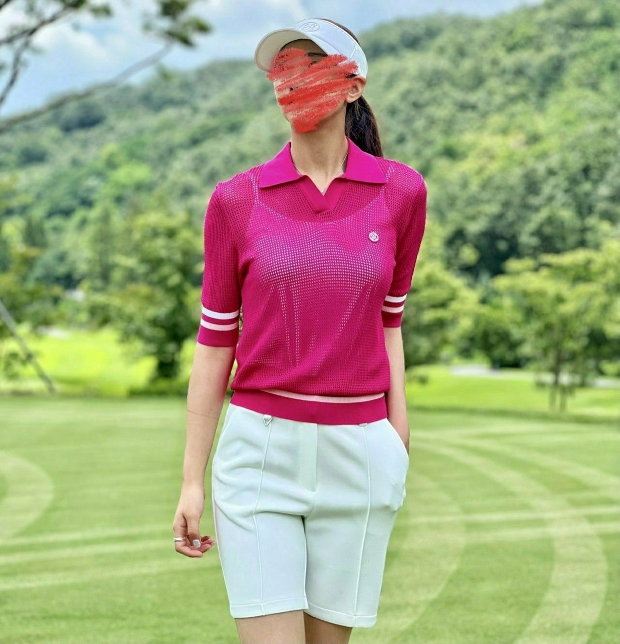 지포어-상의-국내배송 메쉬 스웨터 (WOMEN)