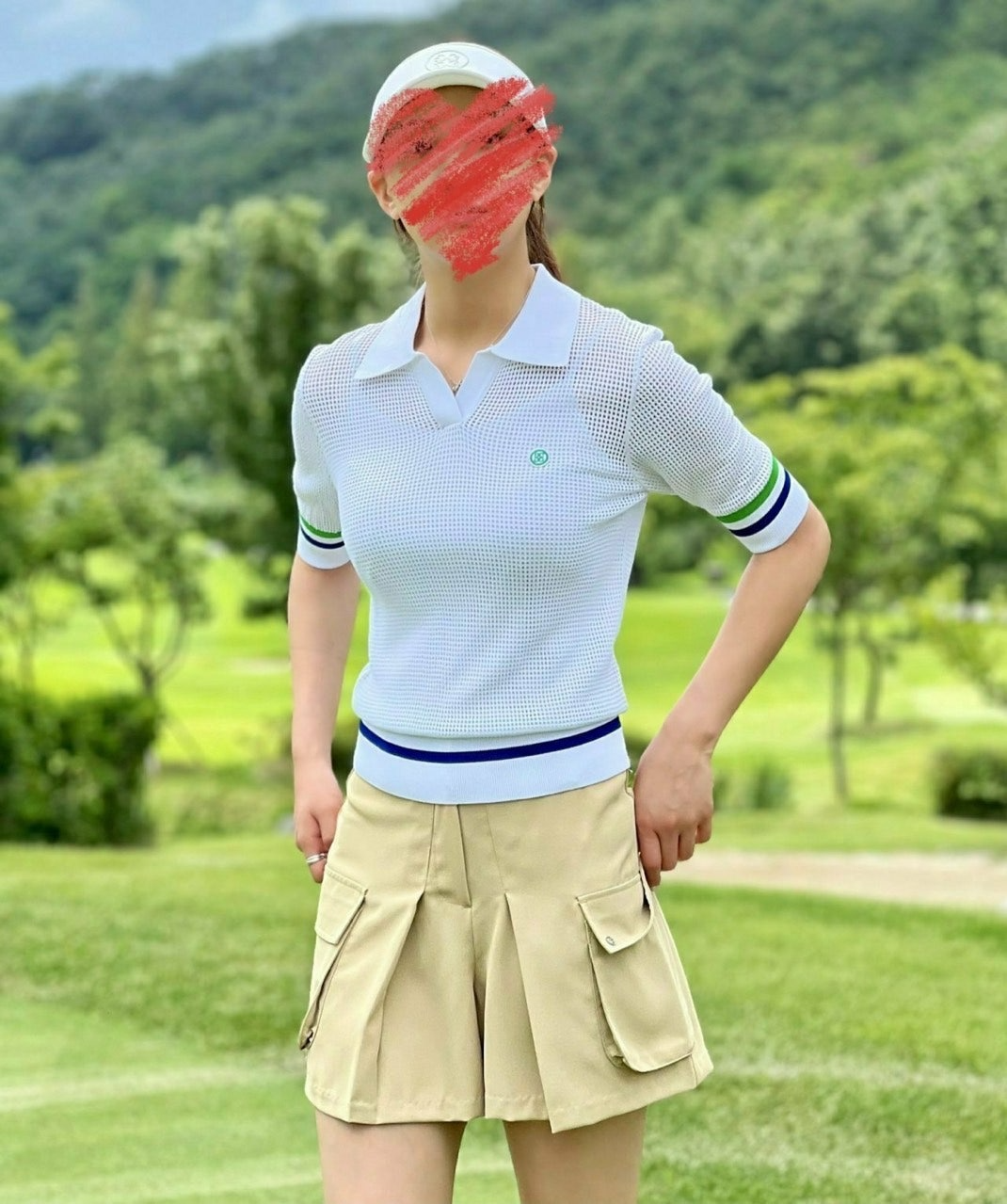 지포어-상의-국내배송 메쉬 스웨터 (WOMEN)