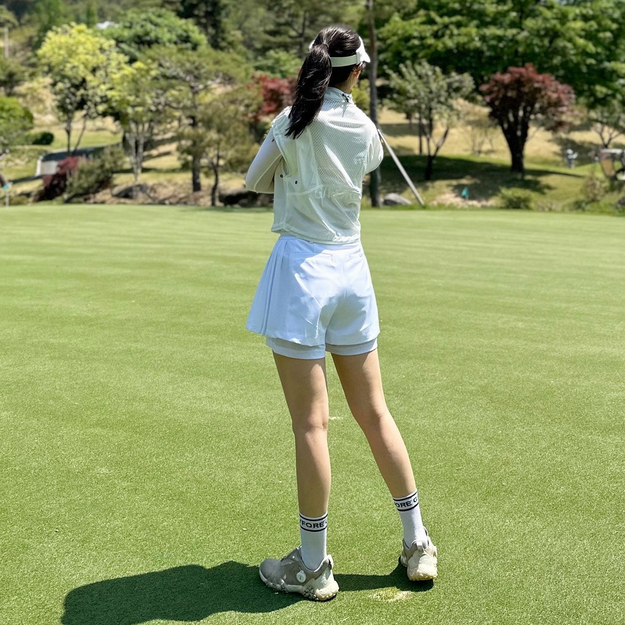 지포어-상의-국내배송 메쉬 하이브리드 베스트 (WOMEN)