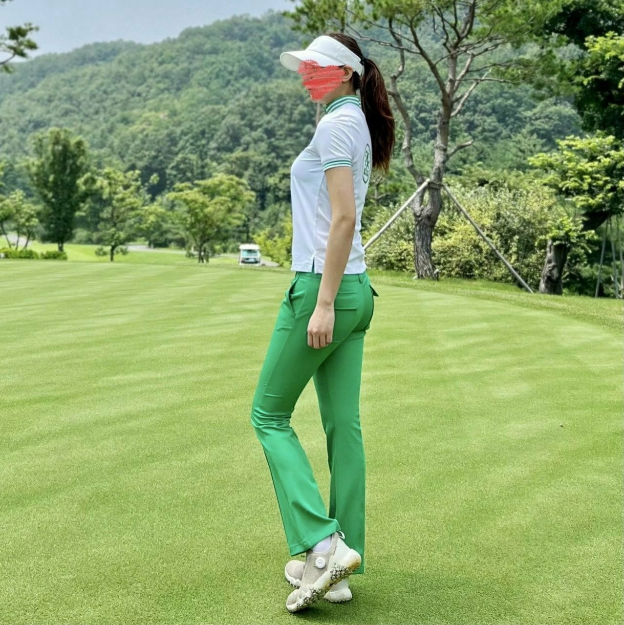 지포어-상의-국내배송 모크 넥 숏 슬리브 티셔츠 (WOMEN)