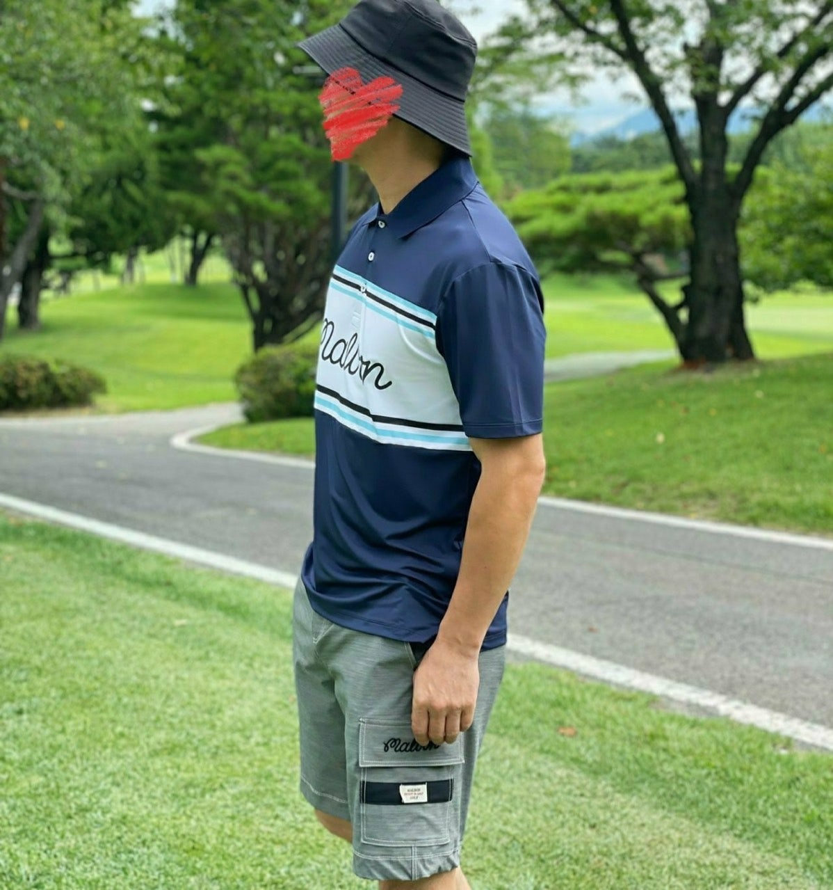 말본-상의-국내배송 블럭 폴로 티셔츠 (MAN)