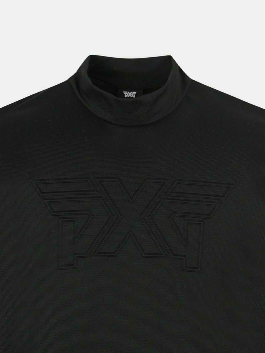 PXG-상의-국내배송 썸머 빅 로고 모크넥 쇼츠 슬리브 티셔츠