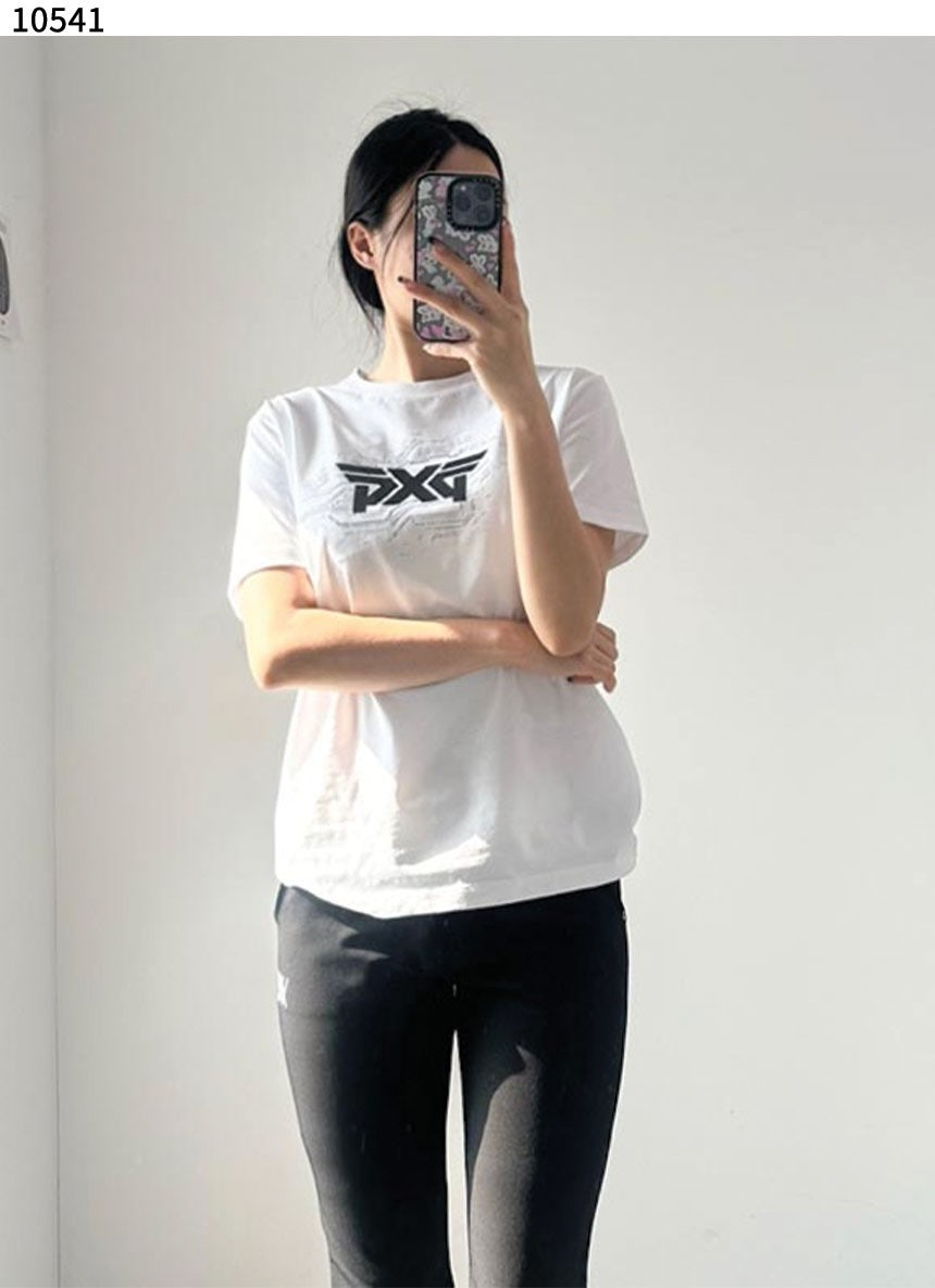 PXG-상의-국내배송 여름 그래픽 라운드 넥 숏 슬리브 티셔츠