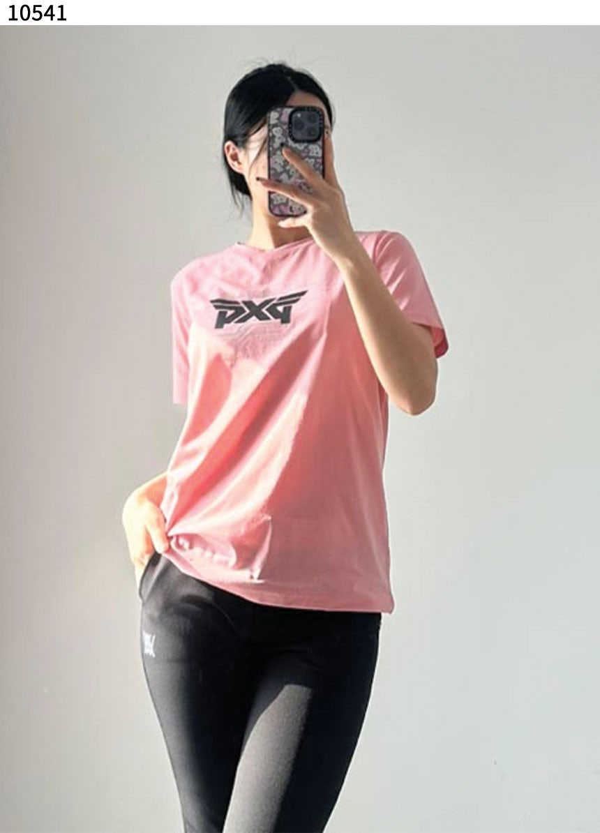 PXG-상의-국내배송 여름 그래픽 라운드 넥 숏 슬리브 티셔츠