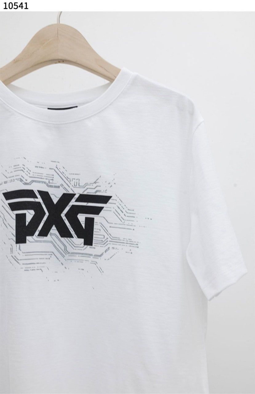 PXG-상의-국내배송 여름 그래픽 라운드 넥 숏 슬리브 티셔츠