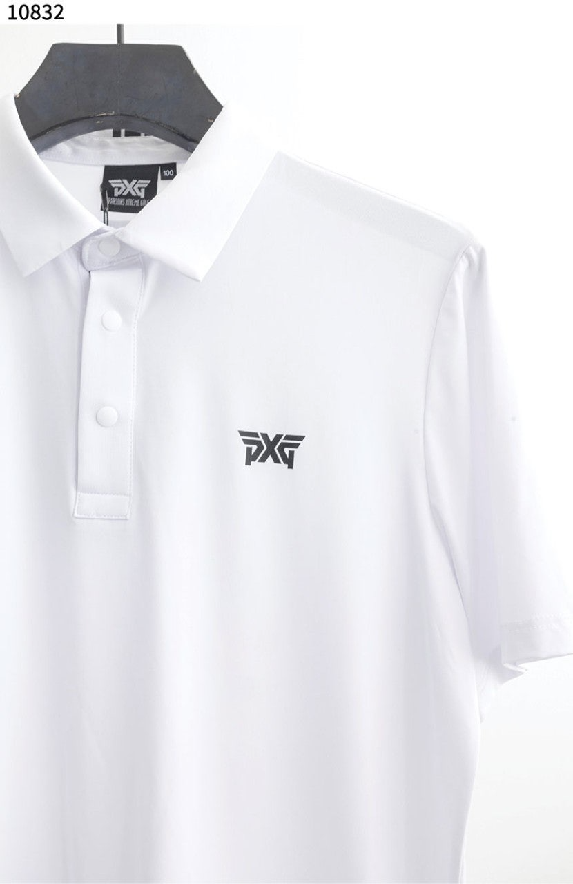 PXG-상의-국내배송 여름 패턴 포인트 카라 숏 슬리브 티셔츠