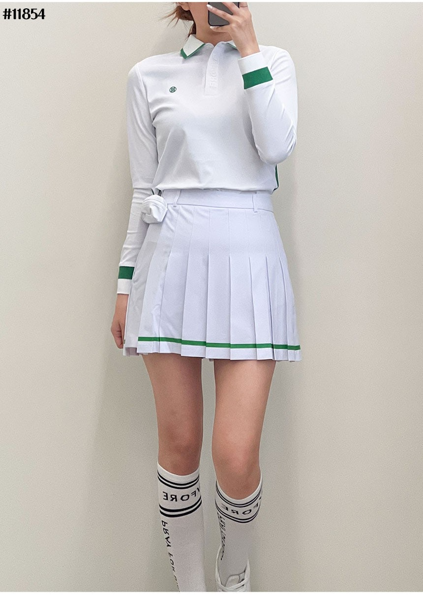 지포어-상의-국내배송 여성 에보 로고 카라 피케 폴로 티셔츠