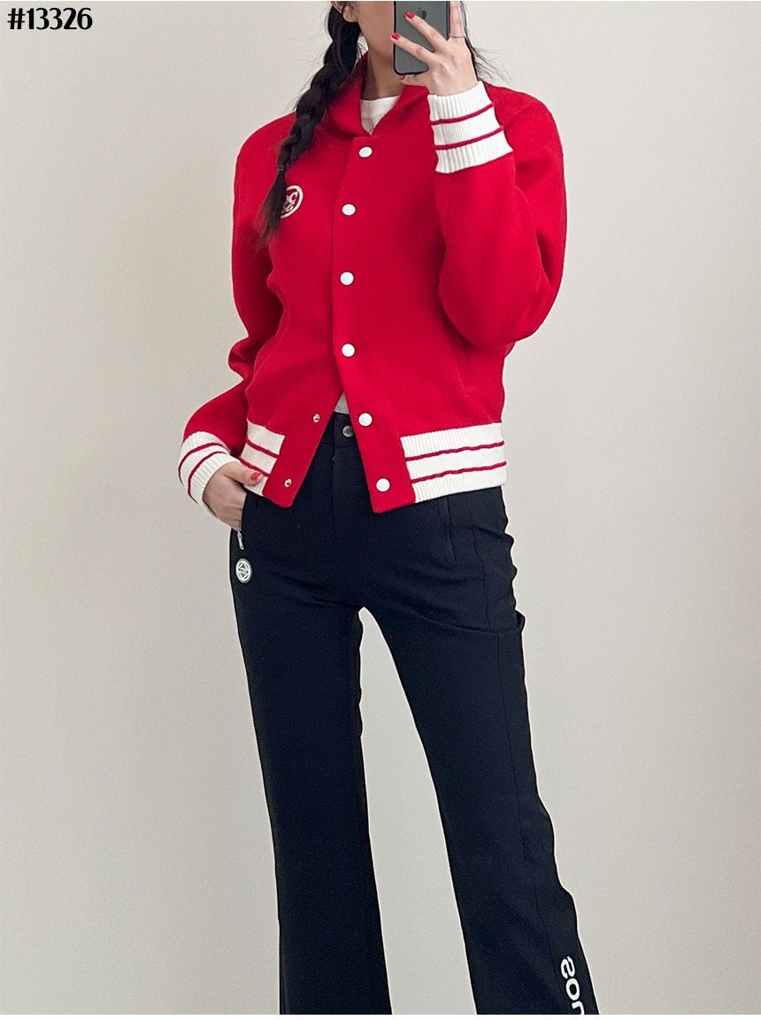 지포어-상의-국내배송 여성 펠티드 울 카라 버튼-업 샤켓