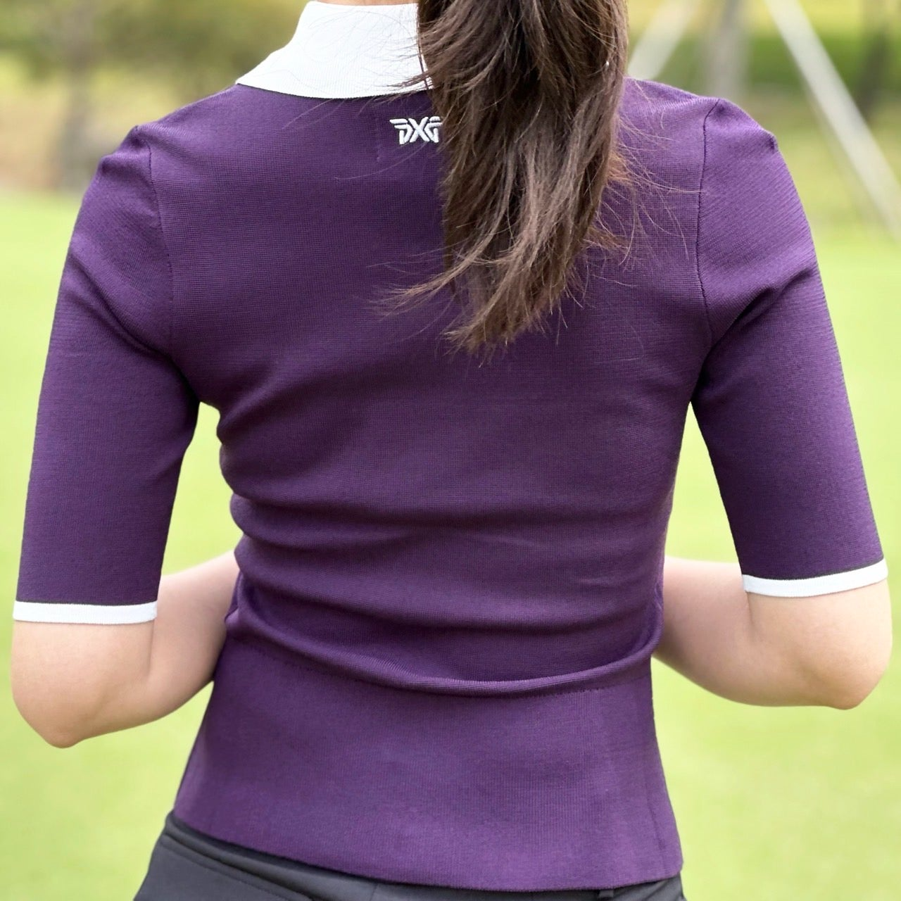 PXG-상의-국내배송 우먼 미들 슬리브 칼라 스웨터 (WOMEN)
