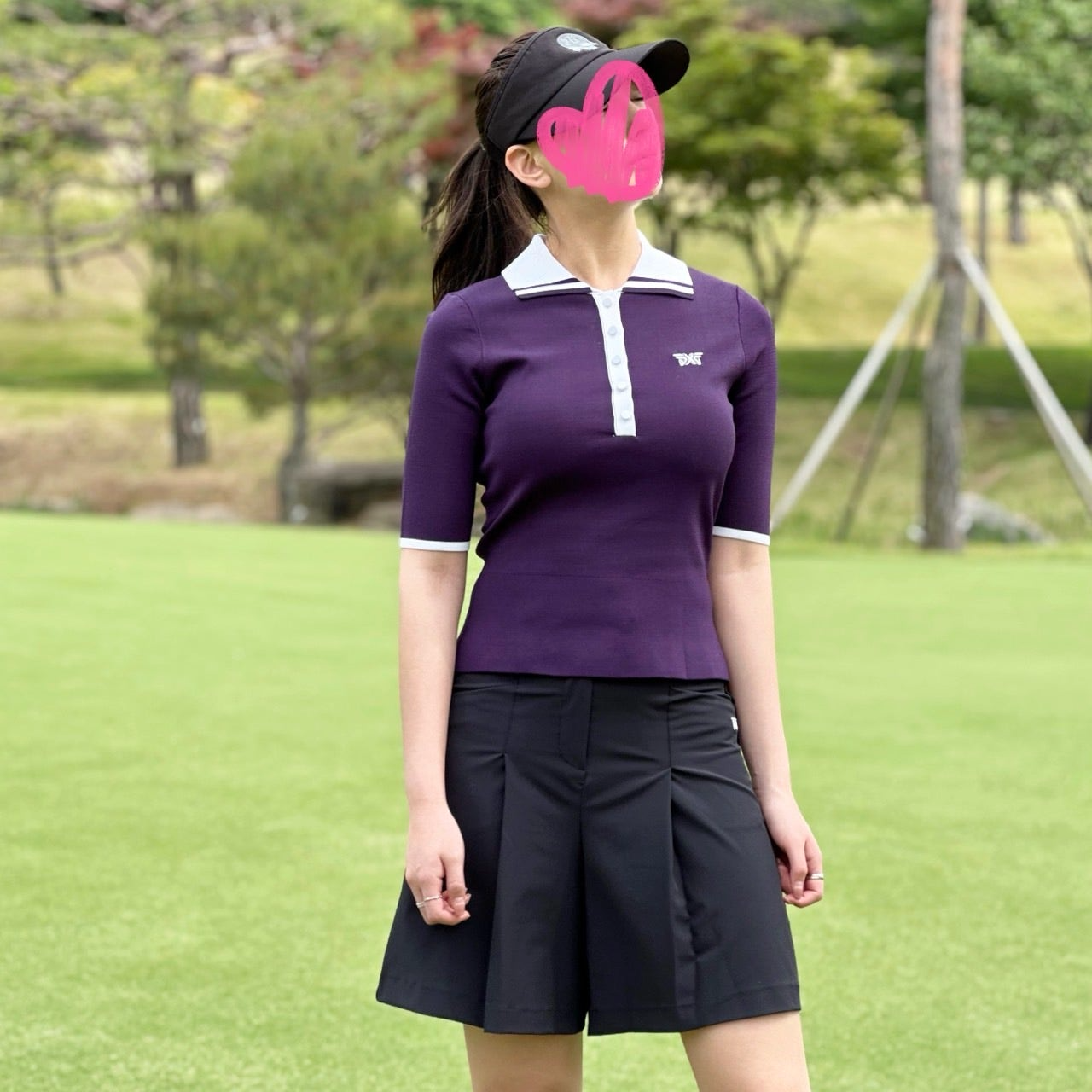 PXG-상의-국내배송 우먼 미들 슬리브 칼라 스웨터 (WOMEN)