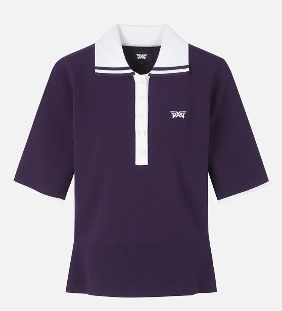 PXG-상의-국내배송 우먼 미들 슬리브 칼라 스웨터 (WOMEN)
