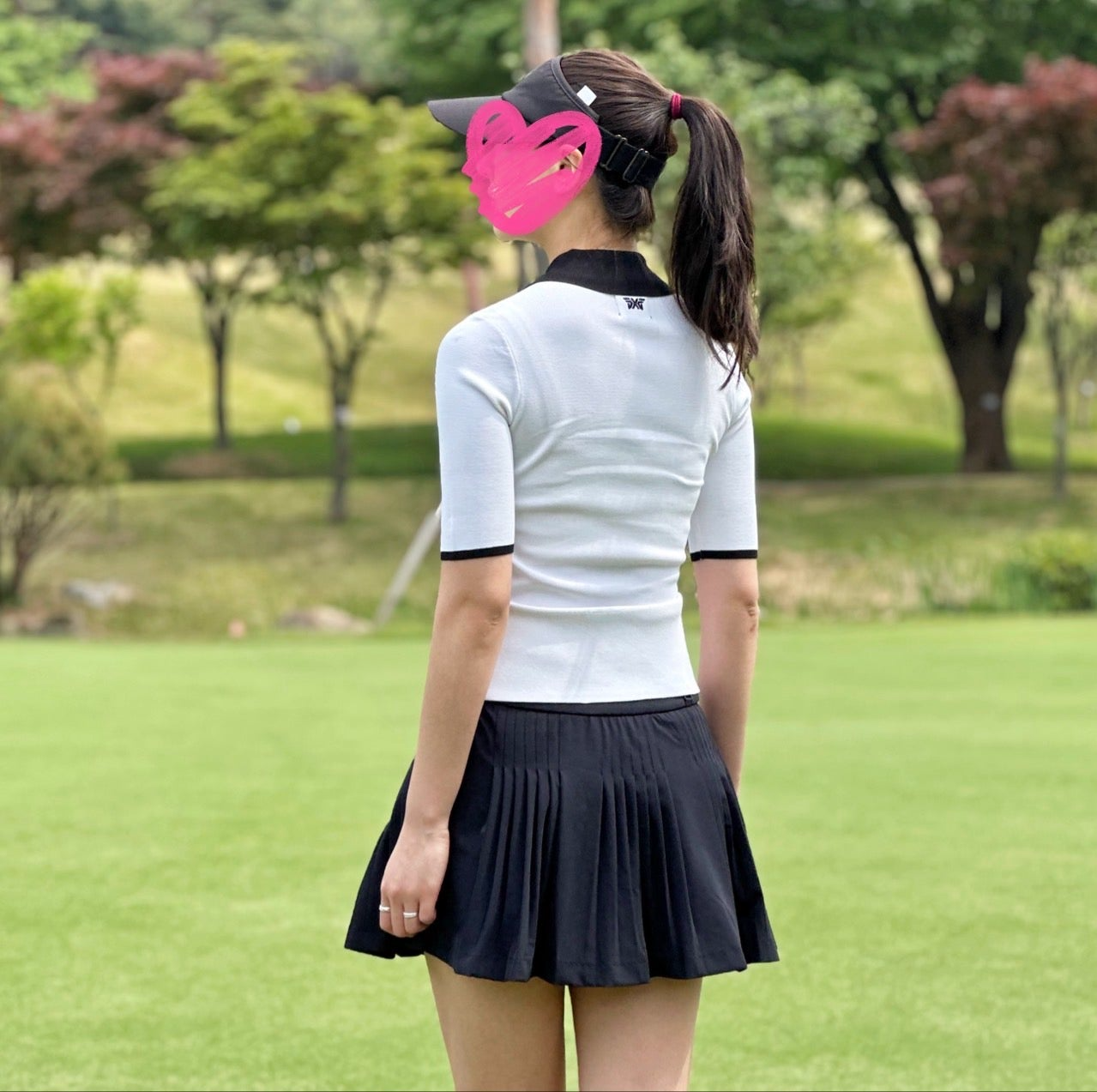 PXG-상의-국내배송 우먼 미들 슬리브 칼라 스웨터 (WOMEN)