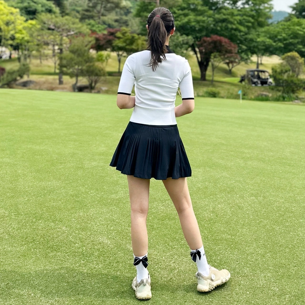 PXG-상의-국내배송 우먼 미들 슬리브 칼라 스웨터 (WOMEN)