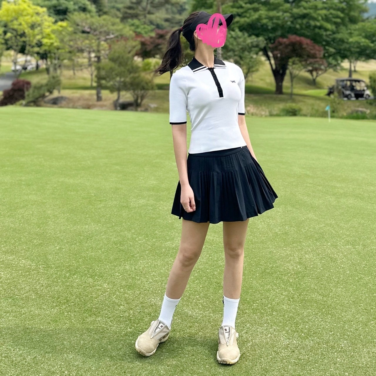 PXG-상의-국내배송 우먼 미들 슬리브 칼라 스웨터 (WOMEN)