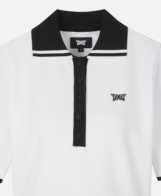 PXG-상의-국내배송 우먼 미들 슬리브 칼라 스웨터 (WOMEN)