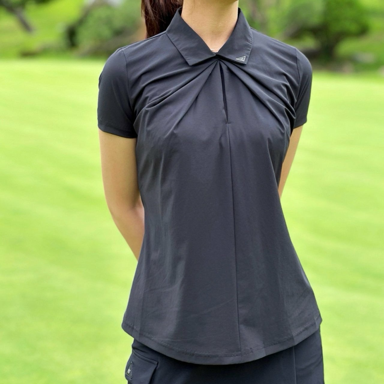 PXG-상의-국내배송 우먼 썸머 셔링 포인트 반팔 티셔츠 (WOMEN)