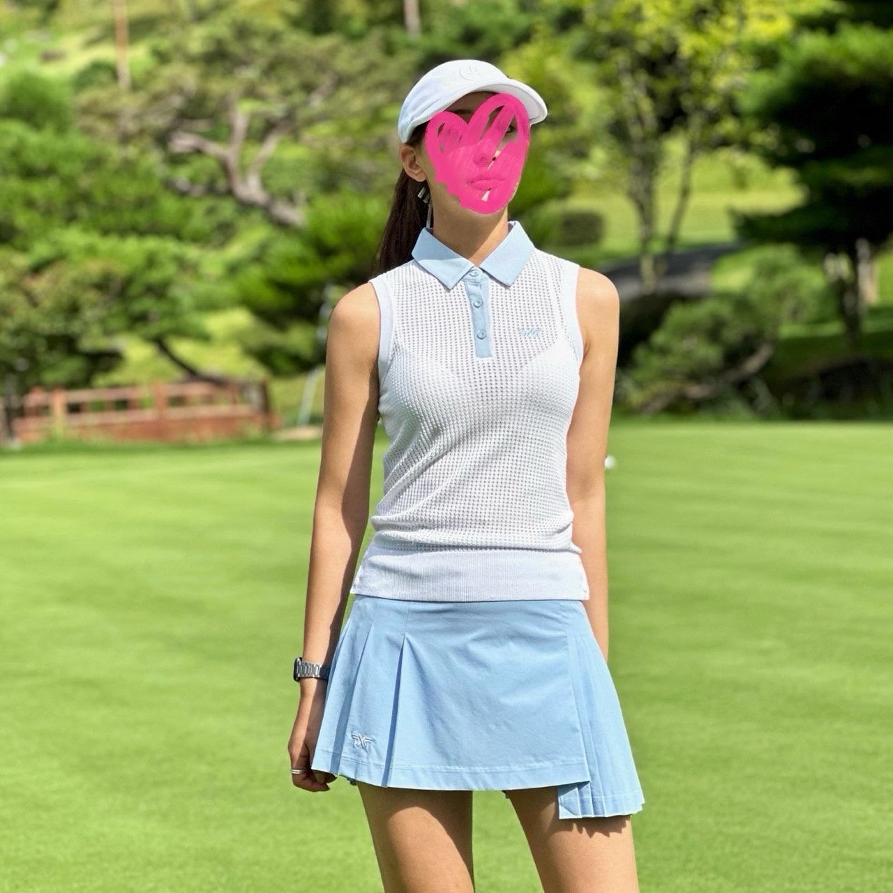 PXG-상의-국내배송 우먼 썸머 카라 슬리브리스 스웨터 (WOMEN)