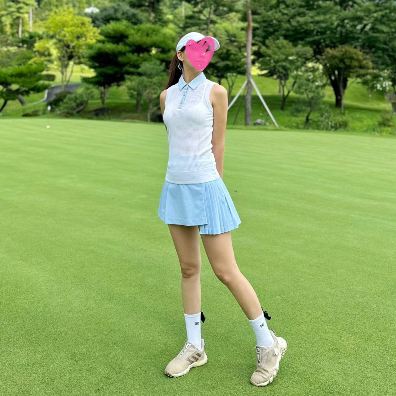 PXG-상의-국내배송 우먼 썸머 카라 슬리브리스 스웨터 (WOMEN)