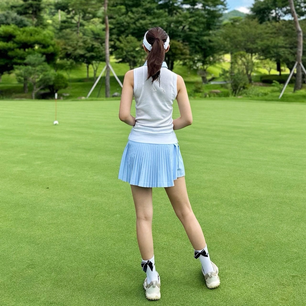 PXG-상의-국내배송 우먼 썸머 카라 슬리브리스 스웨터 (WOMEN)