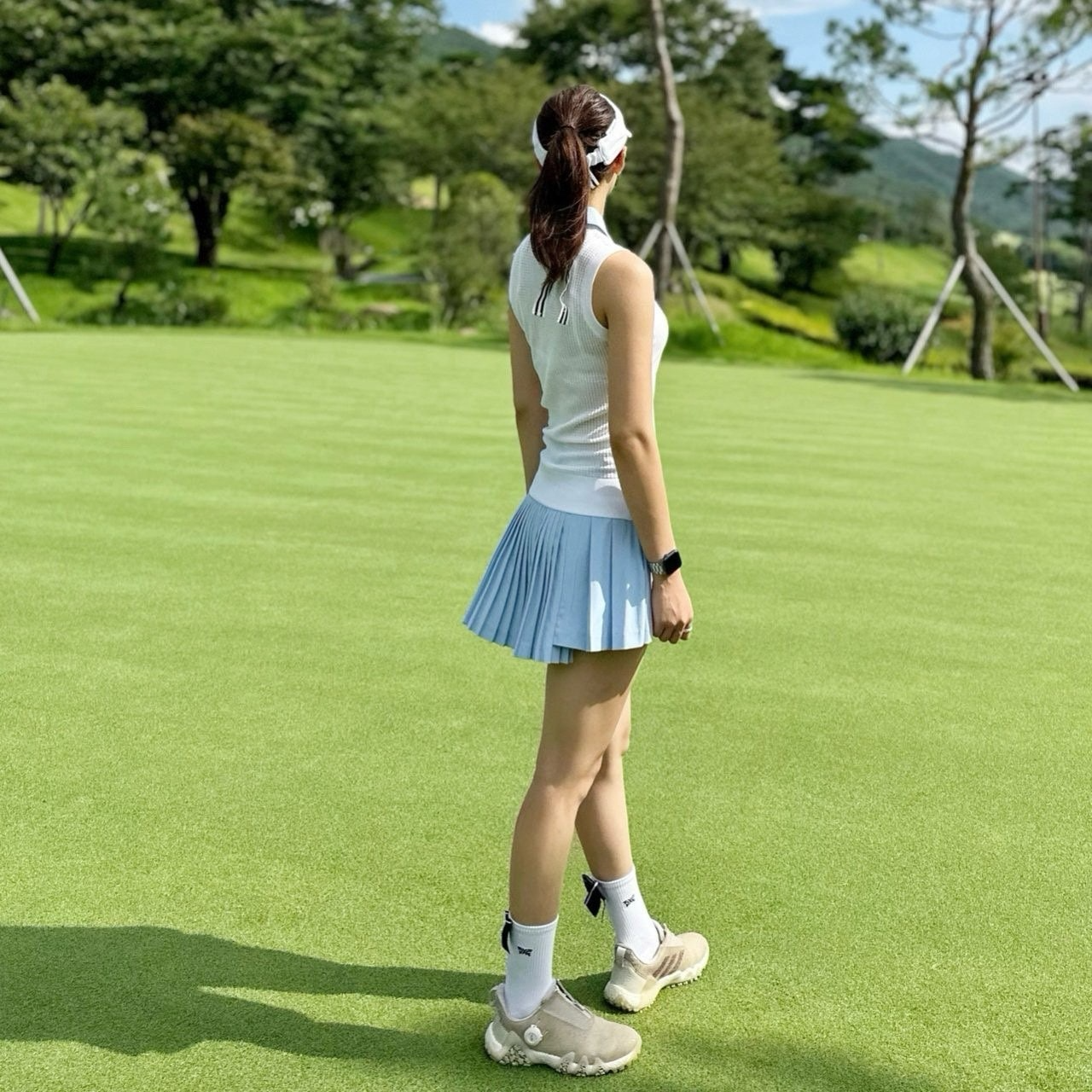 PXG-상의-국내배송 우먼 썸머 카라 슬리브리스 스웨터 (WOMEN)