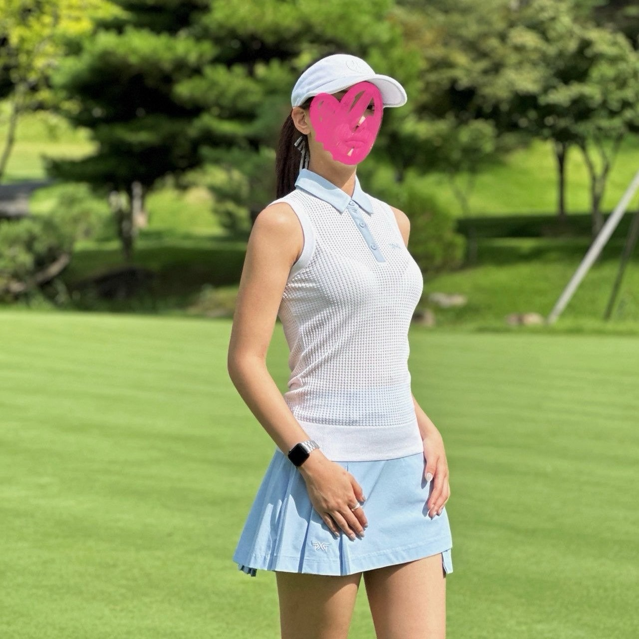 PXG-상의-국내배송 우먼 썸머 카라 슬리브리스 스웨터 (WOMEN)