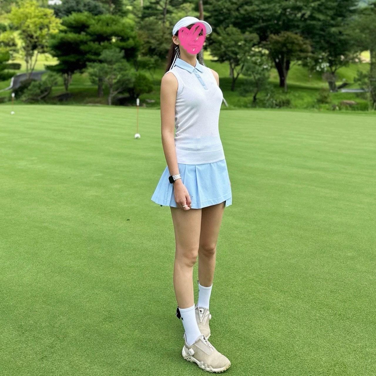 PXG-상의-국내배송 우먼 썸머 카라 슬리브리스 스웨터 (WOMEN)