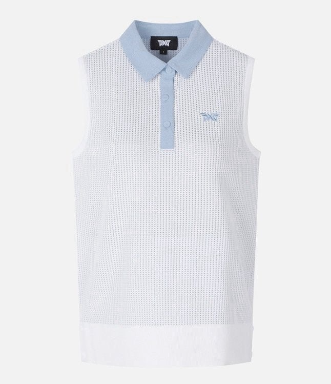PXG-상의-국내배송 우먼 썸머 카라 슬리브리스 스웨터 (WOMEN)
