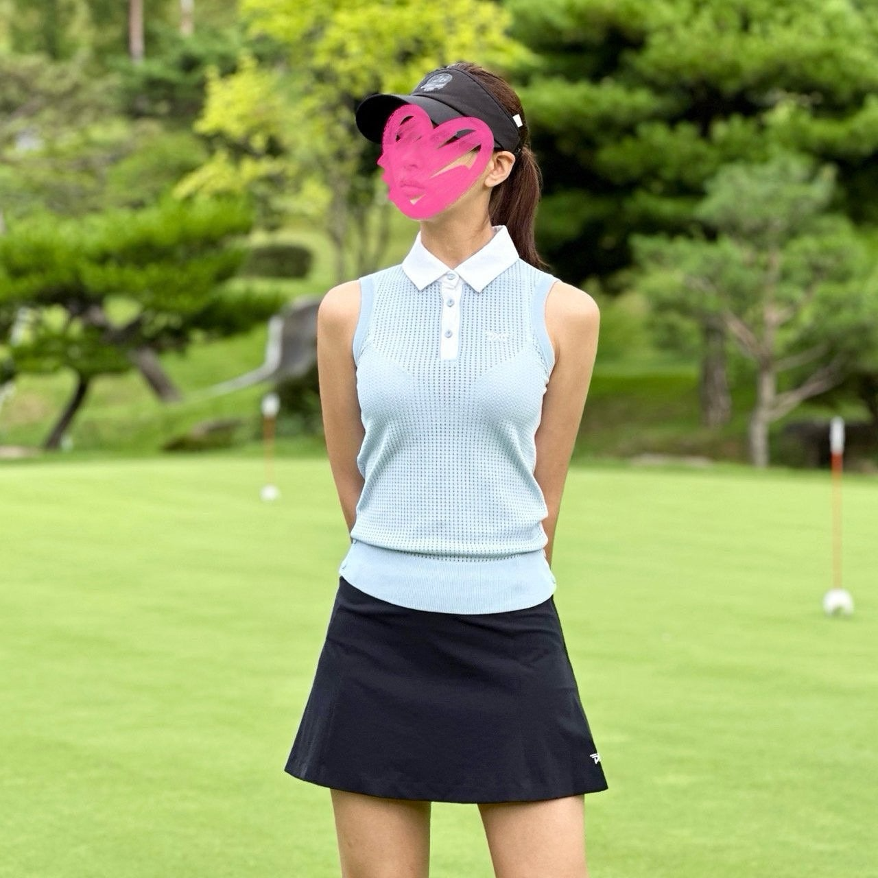 PXG-상의-국내배송 우먼 썸머 카라 슬리브리스 스웨터 (WOMEN)