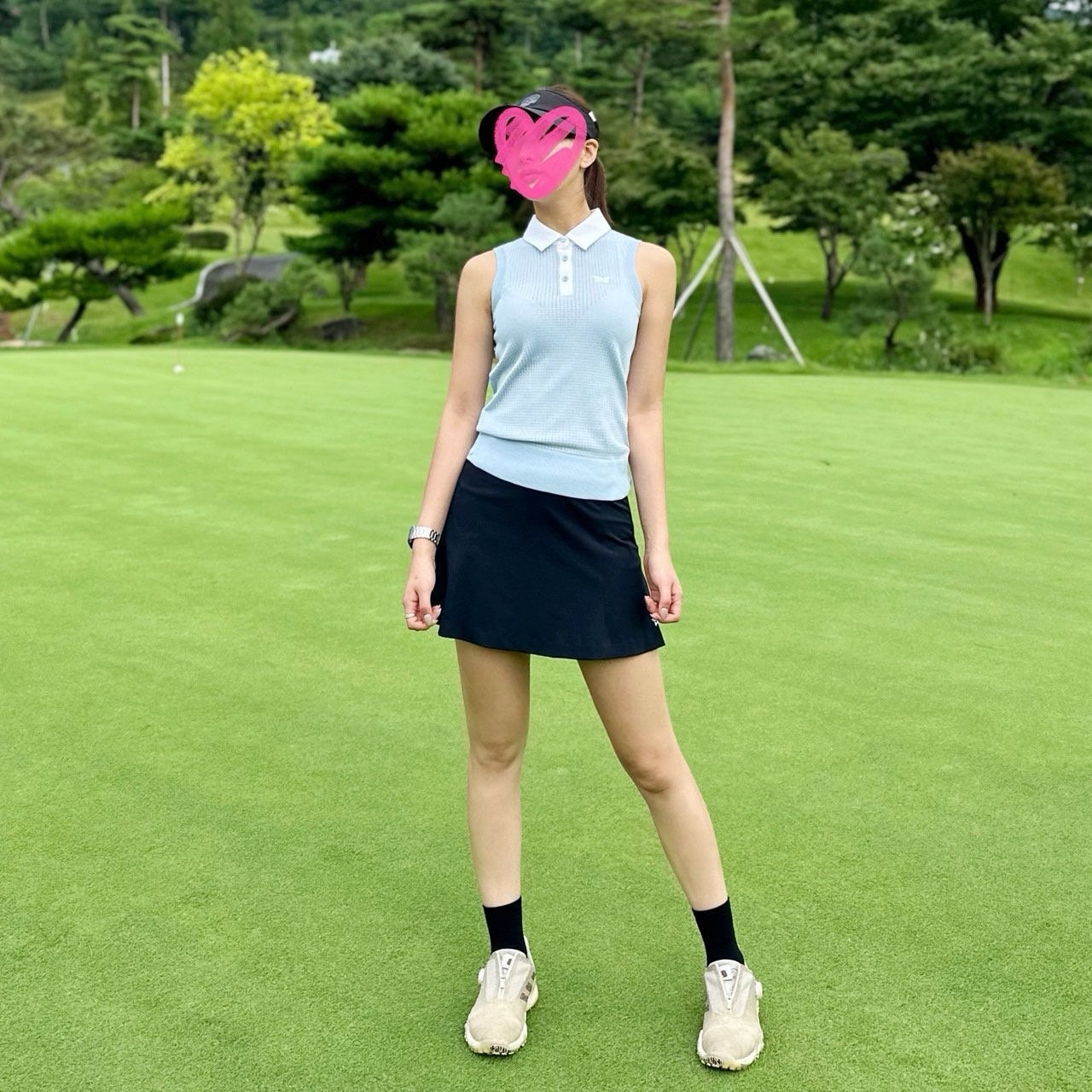 PXG-상의-국내배송 우먼 썸머 카라 슬리브리스 스웨터 (WOMEN)