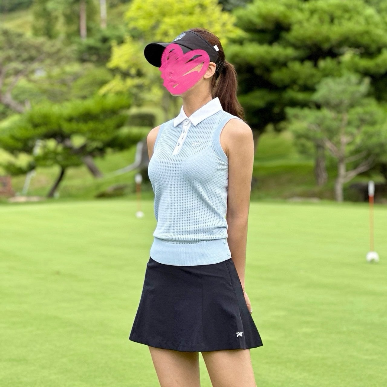 PXG-상의-국내배송 우먼 썸머 카라 슬리브리스 스웨터 (WOMEN)