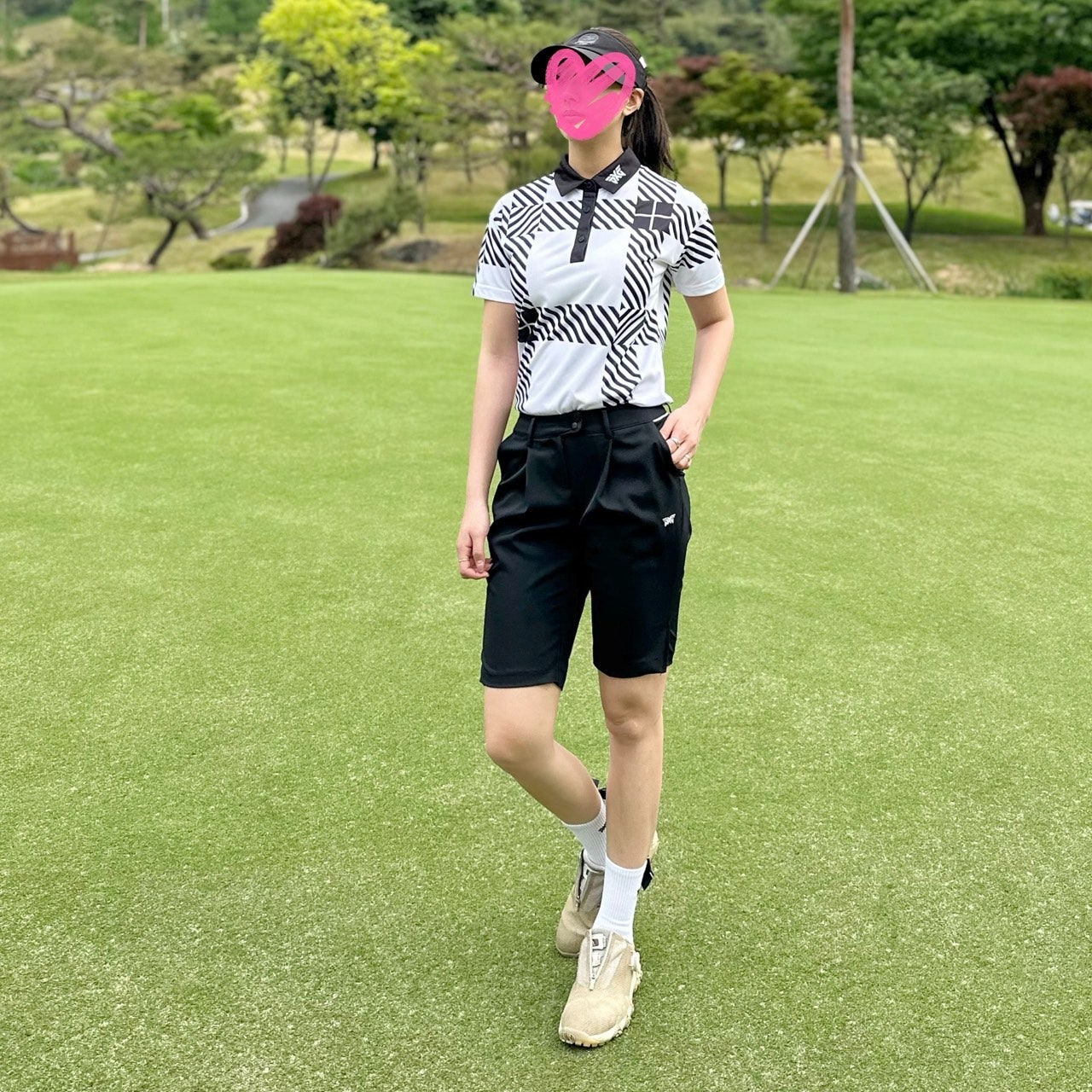 PXG-상의-국내배송 우먼 썸머 패턴 쇼츠 슬리브 (WOMEN)