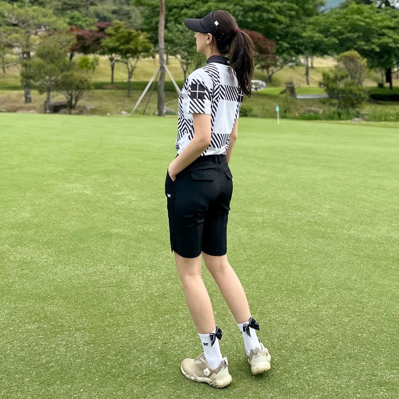 PXG-상의-국내배송 우먼 썸머 패턴 쇼츠 슬리브 (WOMEN)