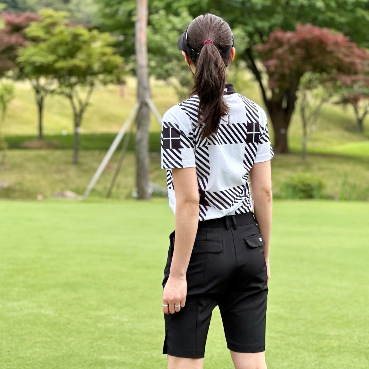 PXG-상의-국내배송 우먼 썸머 패턴 쇼츠 슬리브 (WOMEN)