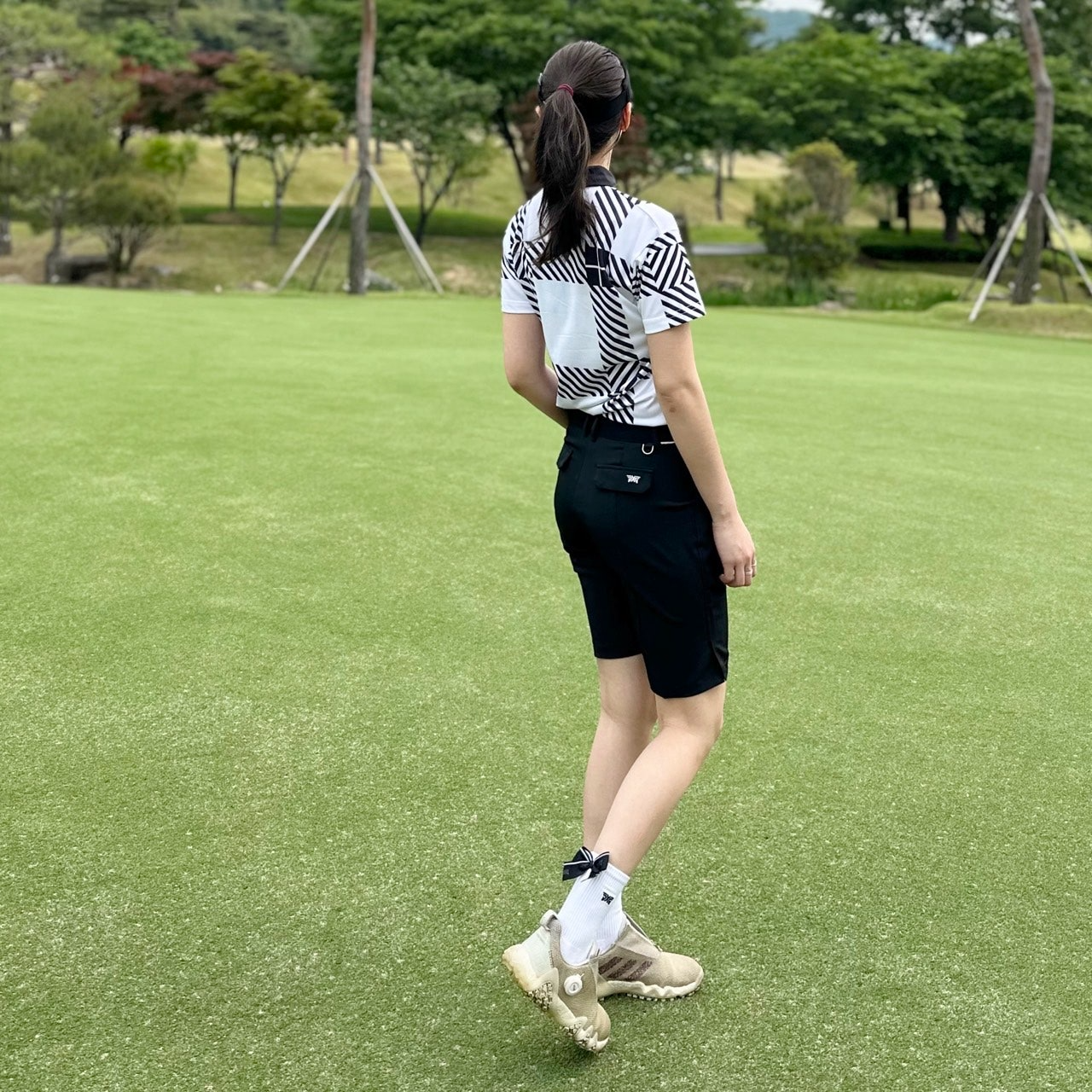 PXG-상의-국내배송 우먼 썸머 패턴 쇼츠 슬리브 (WOMEN)