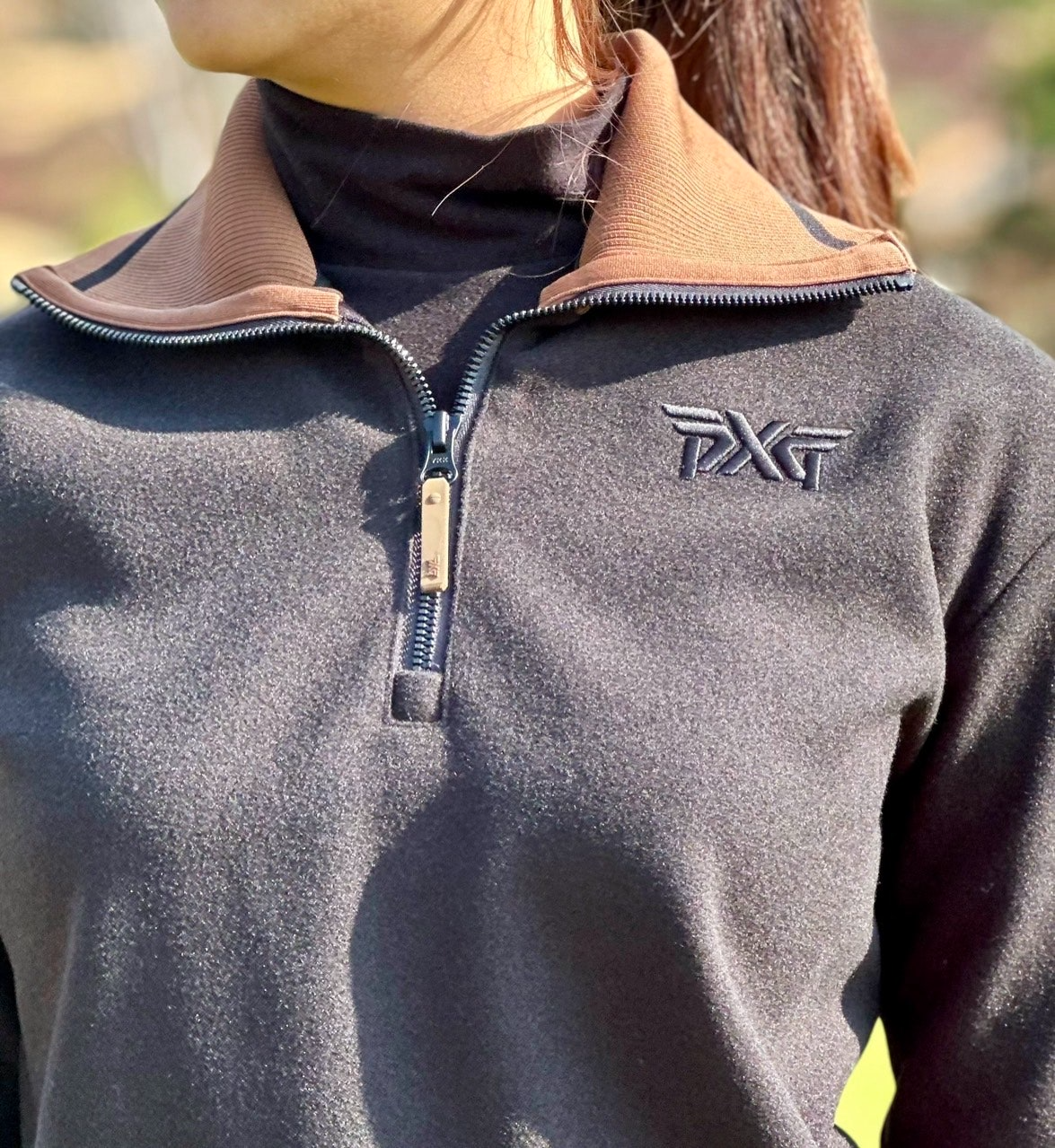 PXG-상의-국내배송 우먼 윈터 와이드 카라 LS 티셔츠 (WOMEN)